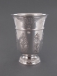 A silver beaker