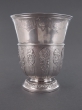 A silver beaker