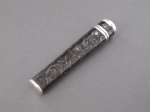 Etui à cire en argent et piqué