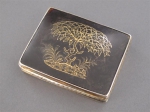 A silver-gilt and tortoiseshell snuff box